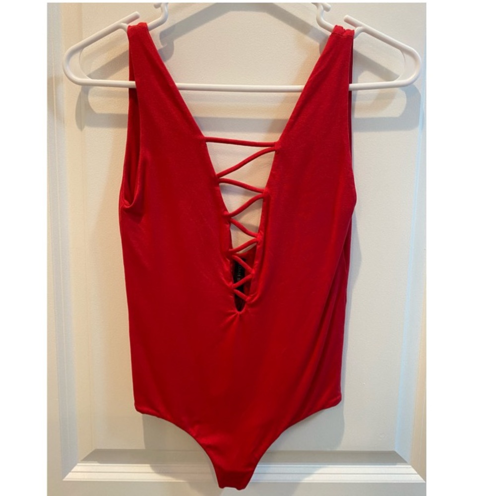 Indah Simmer Red Bodysuit Size 0